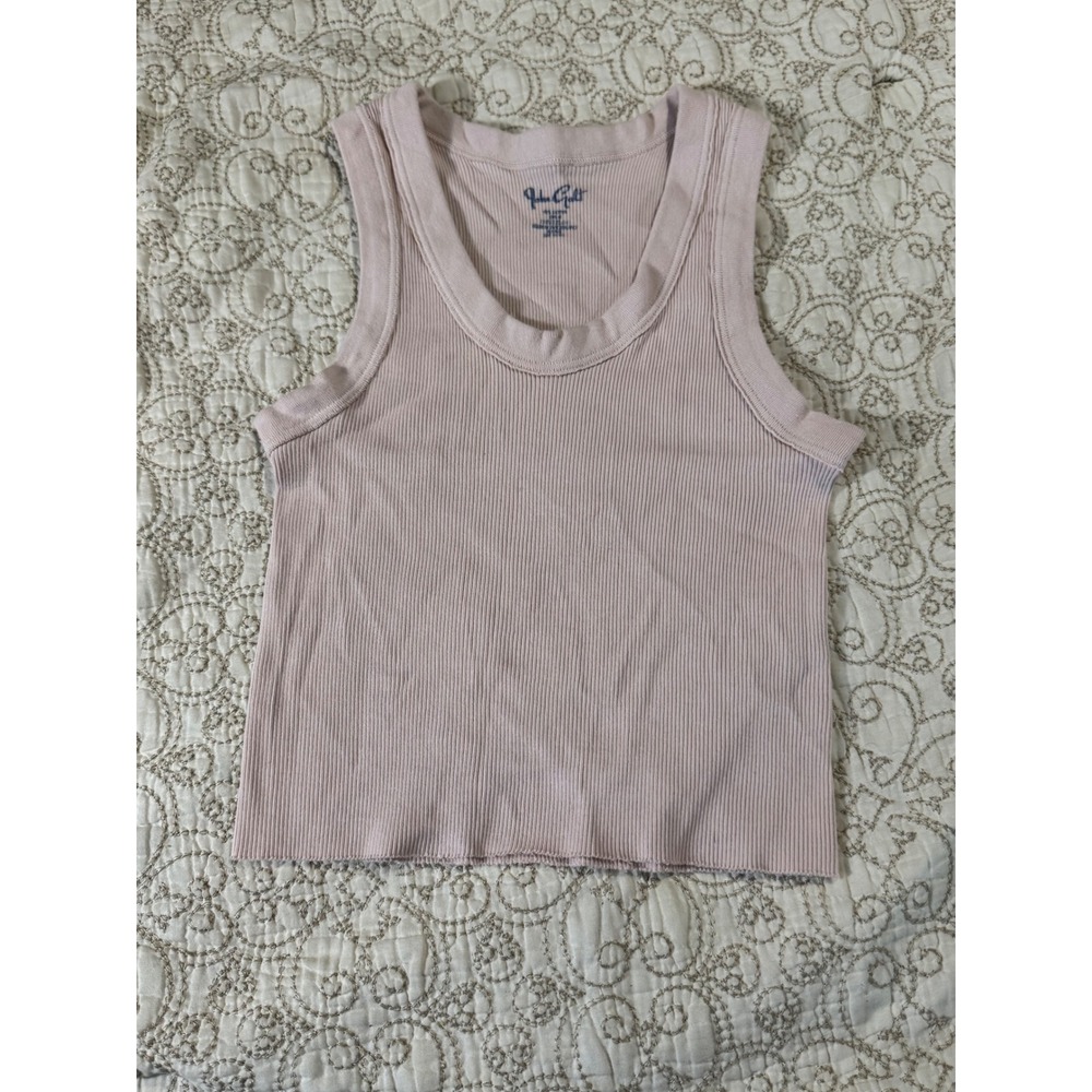 Brandy Melville Tank Top Women's Ribbed Sleeveless Crop Top Casual Basic